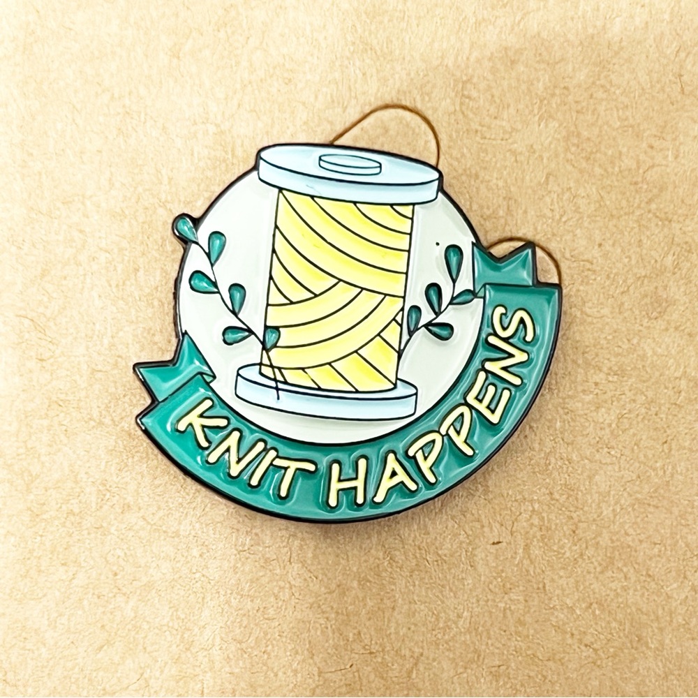 Knit Happens Enamel Pin